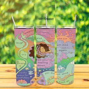 Positive vibes when your feeling down tumbler